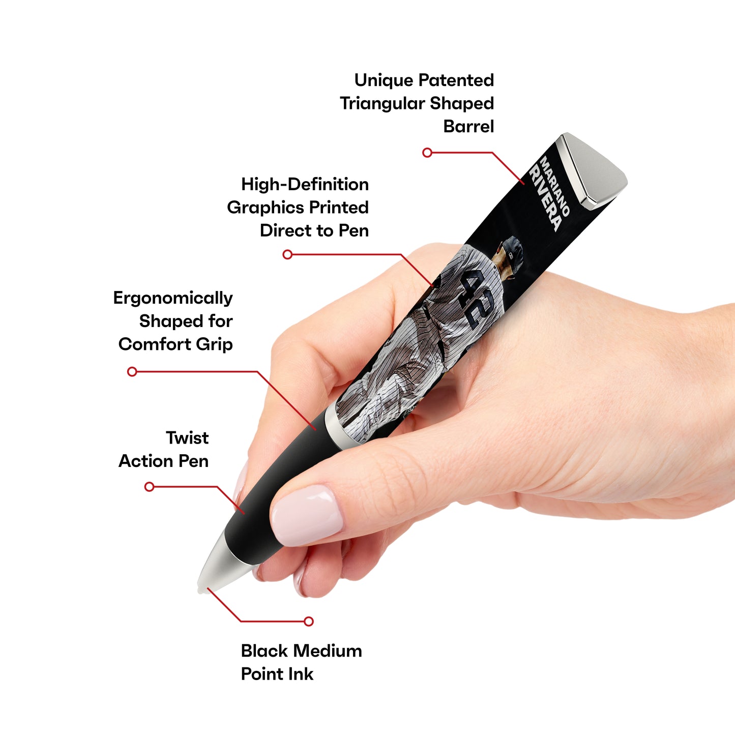 Mariano Rivera 3-Sided Ballpoint Pen - Signature