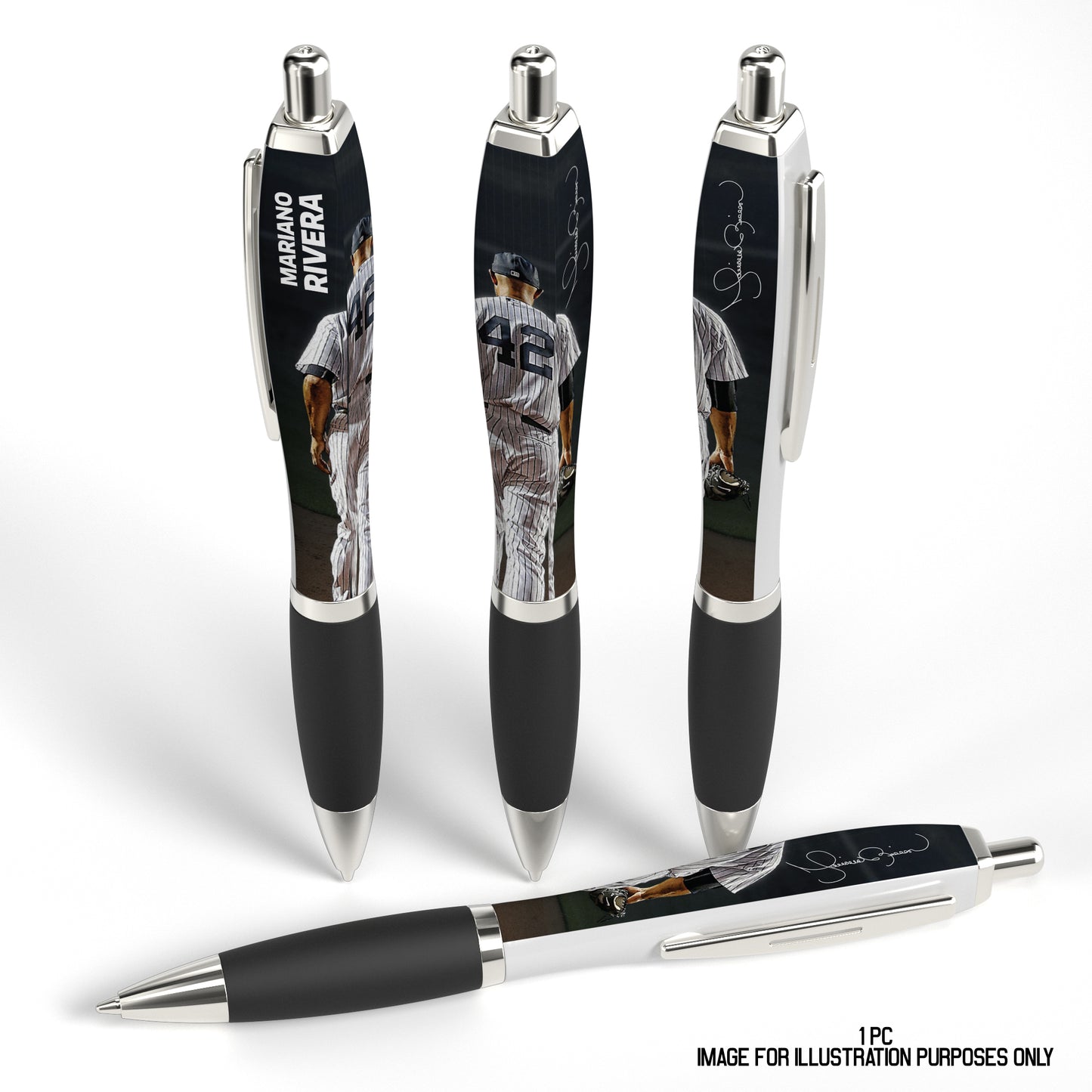 Mariano Rivera 3-Sided Ballpoint Pen with Clip - Signature